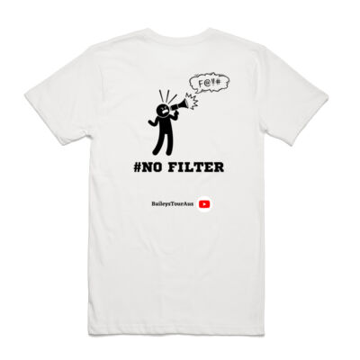 BTA - Men's Tee White - '#No Filter' Thumbnail