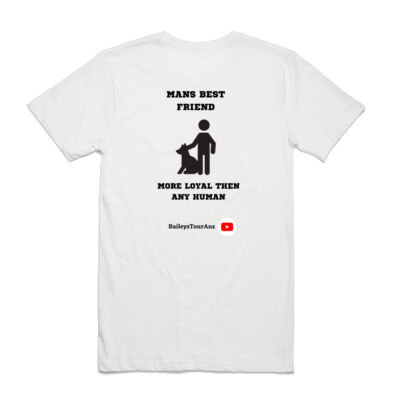 BTA - Men's Tee White - 'Man's best friend' Thumbnail