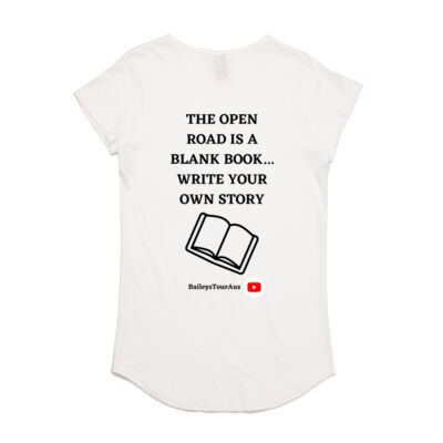 BTA - Women's White Tee - 'Open Book' Thumbnail