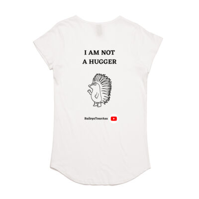 BTA - Women's White Tee - 'I'm not a hugger' Thumbnail