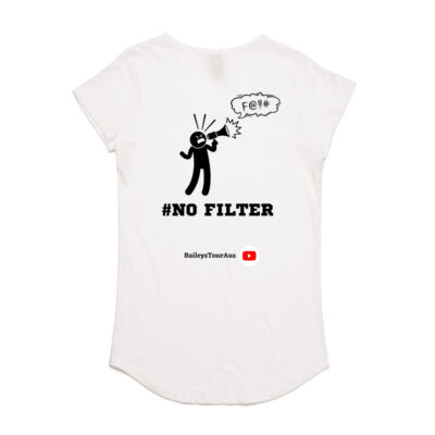 BTA - Women's White Tee - '#No Filter' Thumbnail
