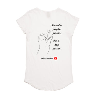 BTA - Women's White Tee - 'Not a people person' Thumbnail